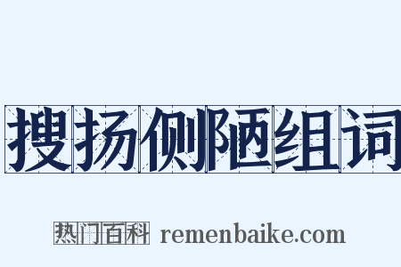 搜扬侧陋组词是什么意思的图片